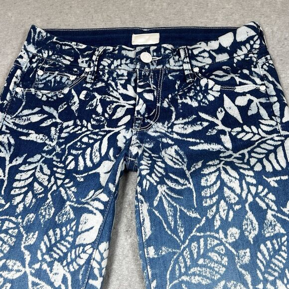 Mother Jeans Womens Size 25 Looker Ankle Zip Magical Flowers in Forest of Dreams - Picture 2 of 15